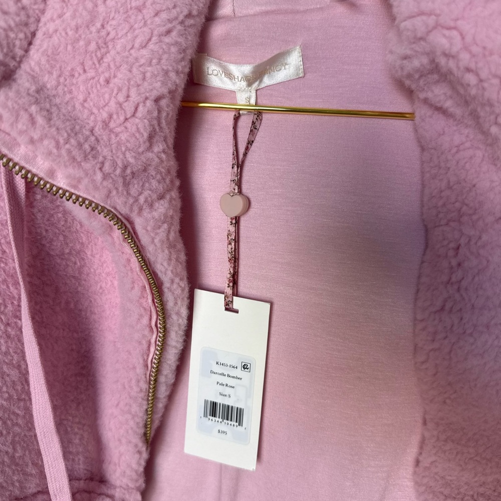 LoveShackFancy Darcelle Pink Bomber size small Nwt - Picture 4 of 6